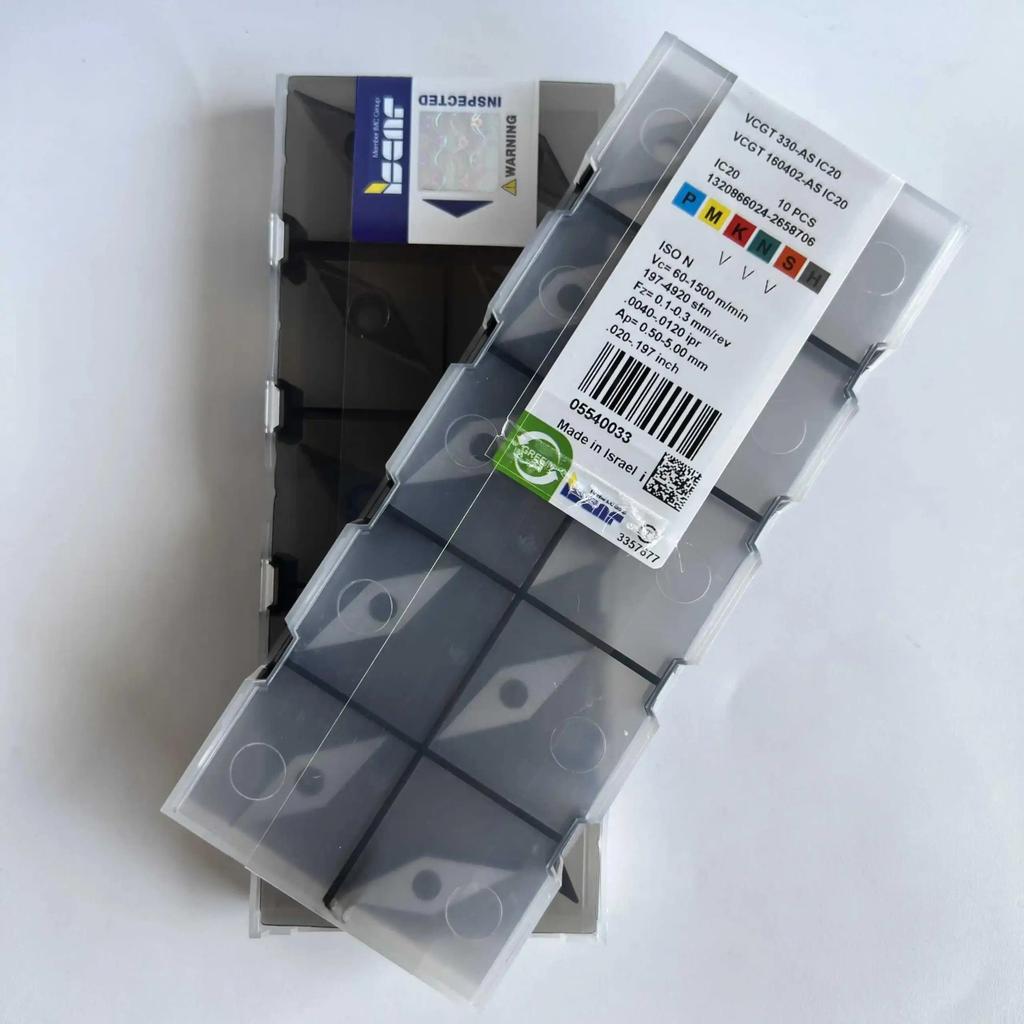 ISCAR / VCGT160402AS IC20    Industrial indexable carbide inserts 10 Pcs