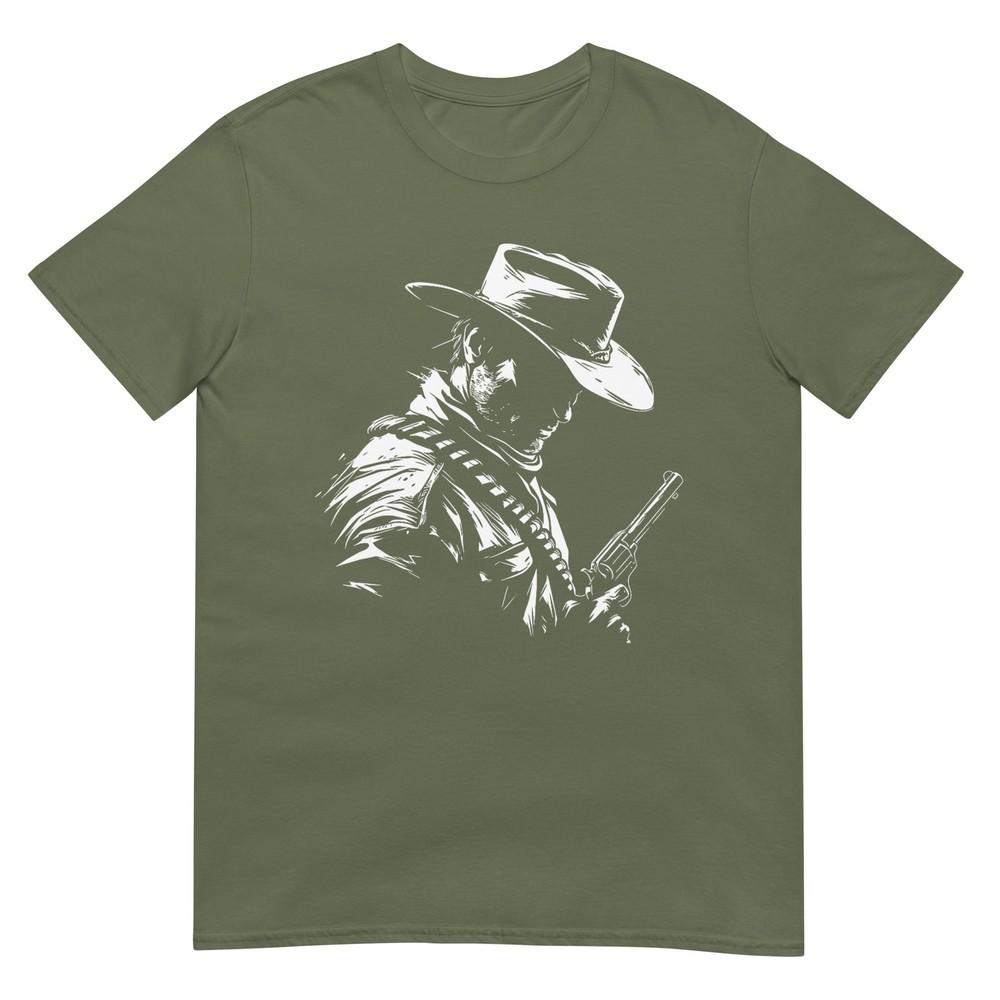 Retro Cowboy Old Western West Gun Revolver Countryunisex Tshirt