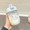 Water bottle large capacity ins children's straw plastic cup high value water cup girls students portable cup cute cup