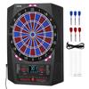 Electronic Dart Board, 336mm Target Dartboard with 45 Games & 474 Variations for Up To 8 Players, 6 Dart Shafts with Flights & 50 Soft Tips, Color LED