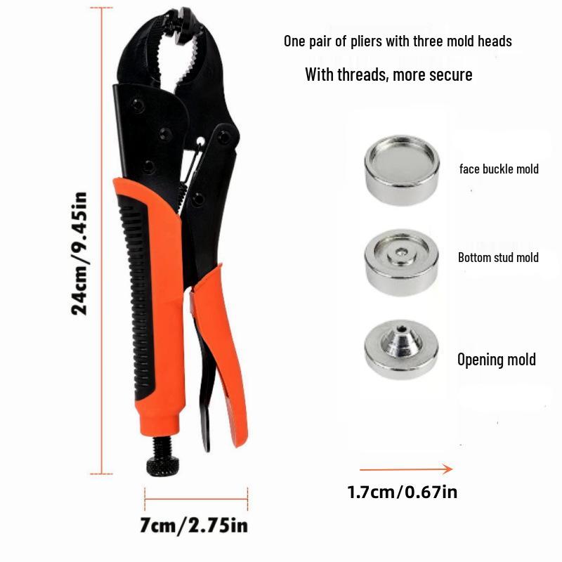 Heavy Duty Adjustable Snap Fastener Tool for Boat Covers with Large White Buckle