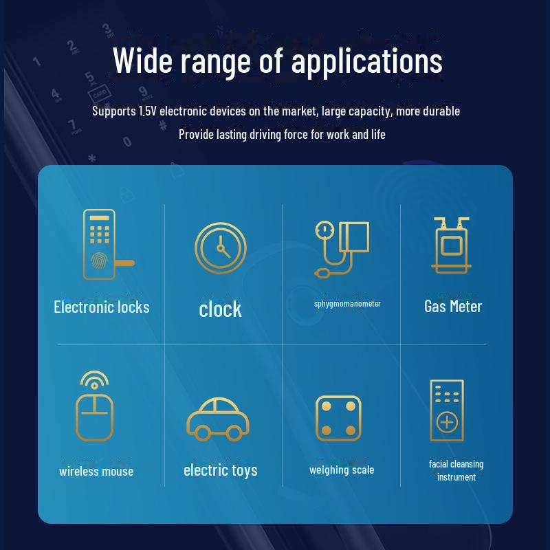 Pack of 5 AA 1.5V LR6/LR03 Alkaline Batteries for Remote Control Door Locks