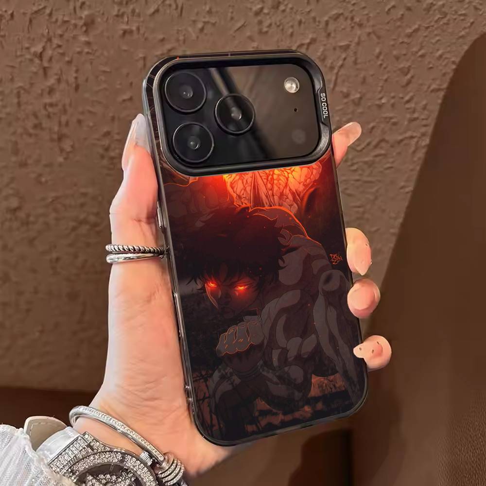 

Anime B-Baki H-hanma Phone Case Color Silver Shell For IPhone 17 16 15 14 13 12 11 Pro Max Plus iPhone14ProMax