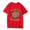 Cute Potato Pattern No Thoughts Only Potato Cartoon Printed Tshirt For Unisex Round Neck Top Short Sleeved Summer Casual Tshirt