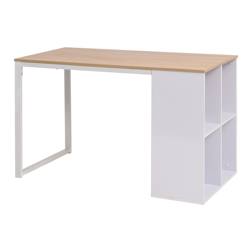 Desk 120*60*75 Cm Oak Brown and White