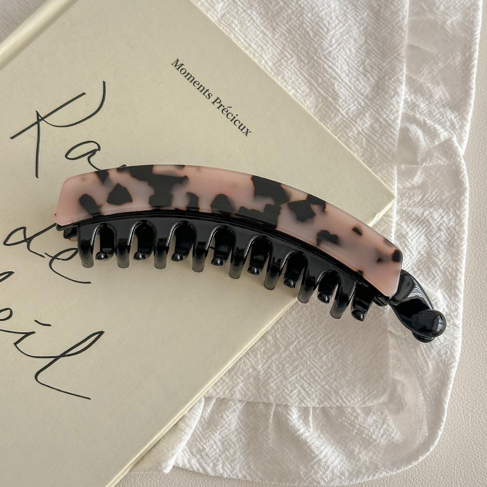 Acetic Acid Acetate Banana Clip Large Size Hairpin Creative Leopard Print Hair Clip  Daily