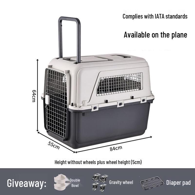 Pet Airline Carrier: Portable, Breathable Travel Cage for Cats and Dogs
