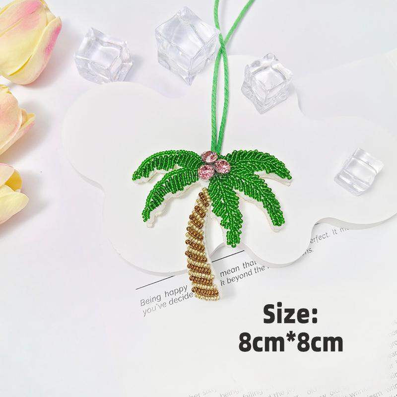 3D Ocean Theme Patches Handmade Rhinestone Beaded Patches with Hanging Rope Crystal Bag Lanyard Patch Beading Applique