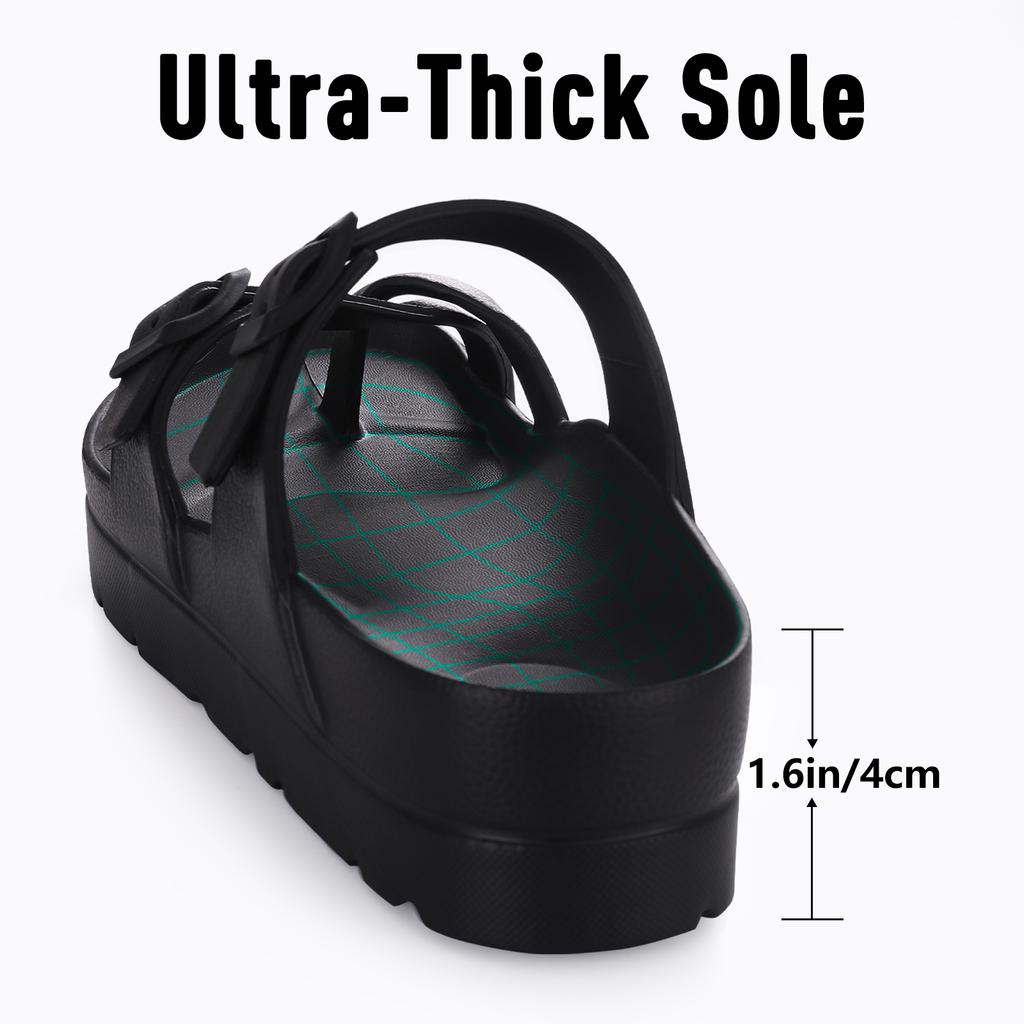 Fashion KIDMI Womens Platform Sandals with Arch Support Women Sandals Outdoor Light Beach Sandal Woman Comfort Ultra Cushion EVA Slides
