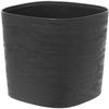 Pot with Water Reserve - GARDEN ID Respect - Black-Anth 25 X 25 Cm - 100% Household Waste - 100% Recyclable - Structured Surface.