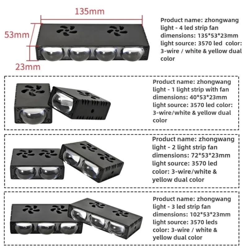 2Pcs Car Grill Spotlights Led Light Bar Addtional LED Work Light White Yellow Grille Lights 12V for Motorcycle Offroad 4X4 Truck