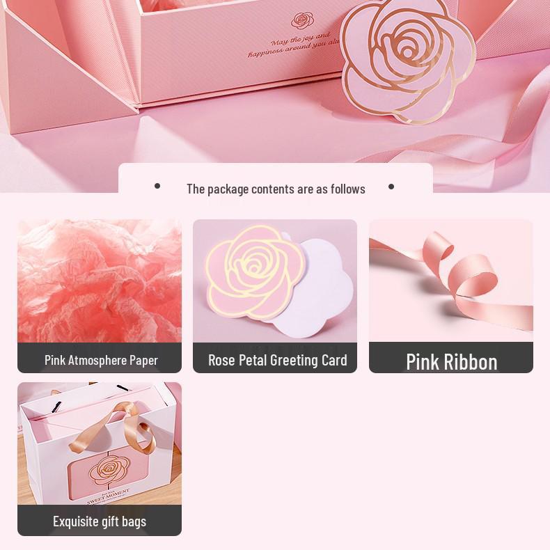 Elegant Pink Gift Box for Women - Ideal for Birthdays, Lipstick, Perfume & High-End Surprises