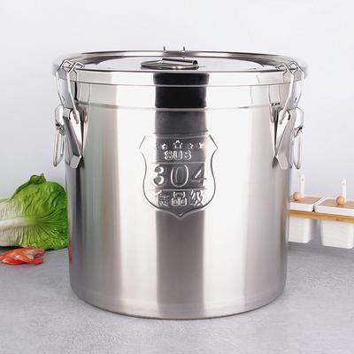 6L Airtight Rice Bucket 304 Stainless Steel Food Storage Container Canister with Lid for Kitchen Grain Flour
