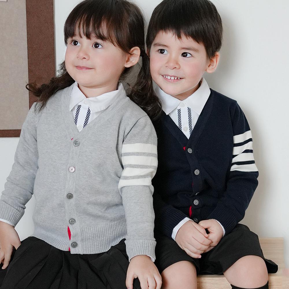 Children's Clothing Children's Sweater Cardigan Jacket Shawl V-neck Baby Girls Knitted Cardigan