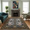 Vintage Tribal Animal Print Living Room Carpet Non-slip Machine Washable Sofa Coffee Table Floor Mat Tibetan Bedroom Soft Rug
