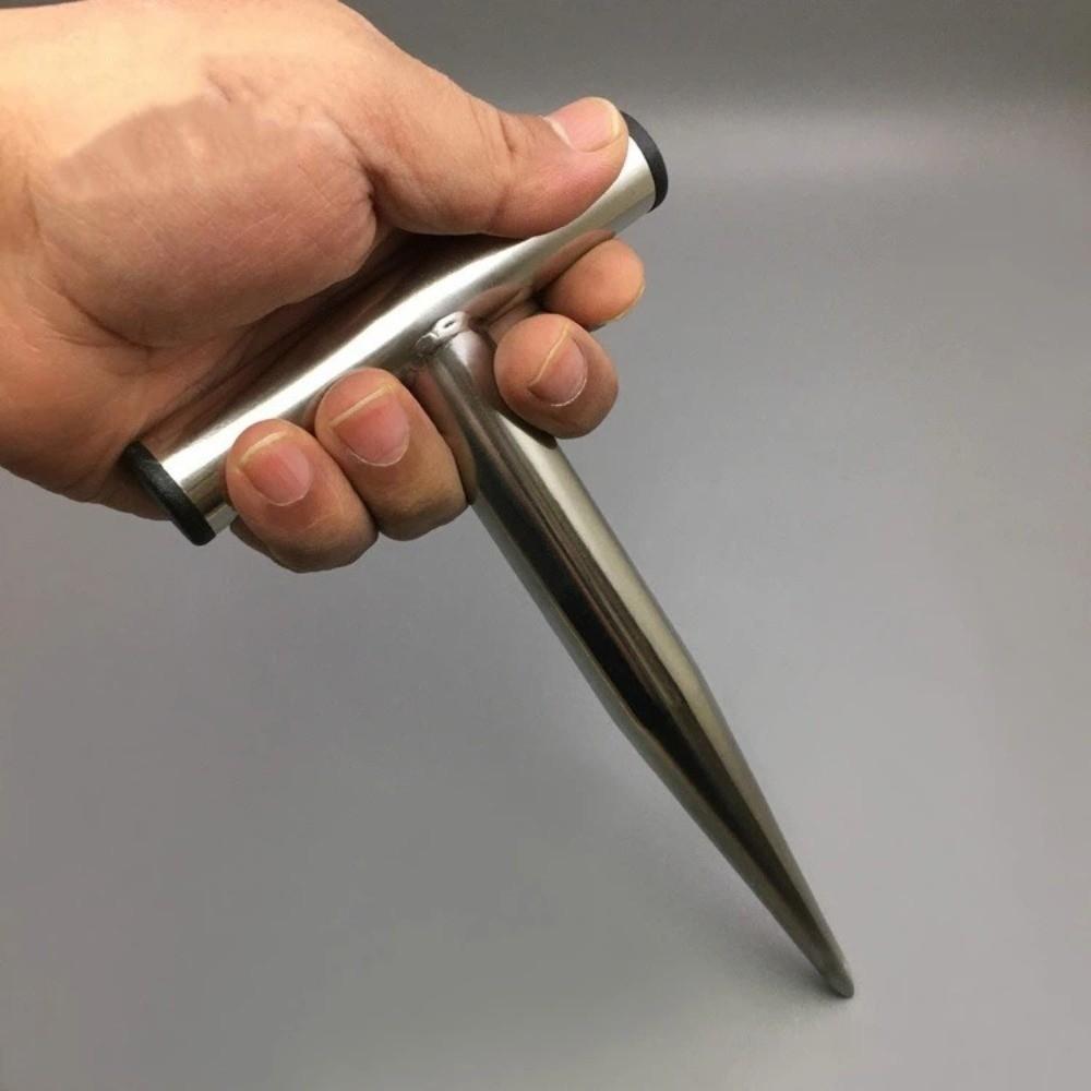 Stal nierdzewna Dziurkacz do gleby w kształcie litery T Łatwy w czyszczeniu Sadzarka do dołków na rośliny Wygodny uchwyt Narzędzie do sadzenia cebulek