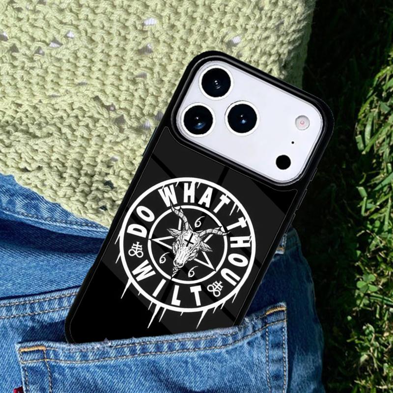 Pentagram 666 Demonic Mobile Phone Case Compatible with IPhone 17 16 15 14 13 12 11Pro Max 17 Air Cover