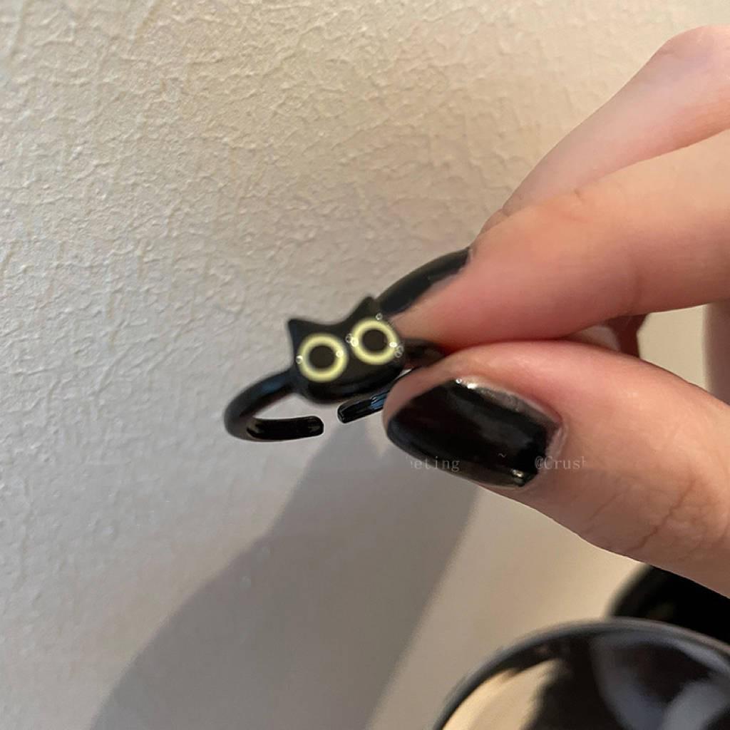 Cute Little Monster Dopamine Ring - Fun Cartoon Jewelry for Couples & Best Friends.