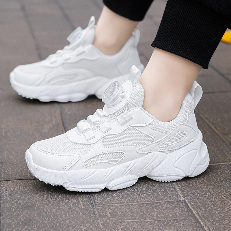 Children's White Mesh Sports Shoes for Boys and Girls