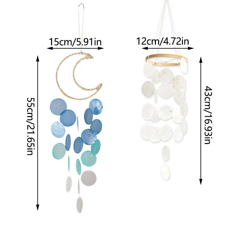 1PC Dream Window Sill Balcony Decoration Simple Colored Natural Shell Wind Chime Bohemian