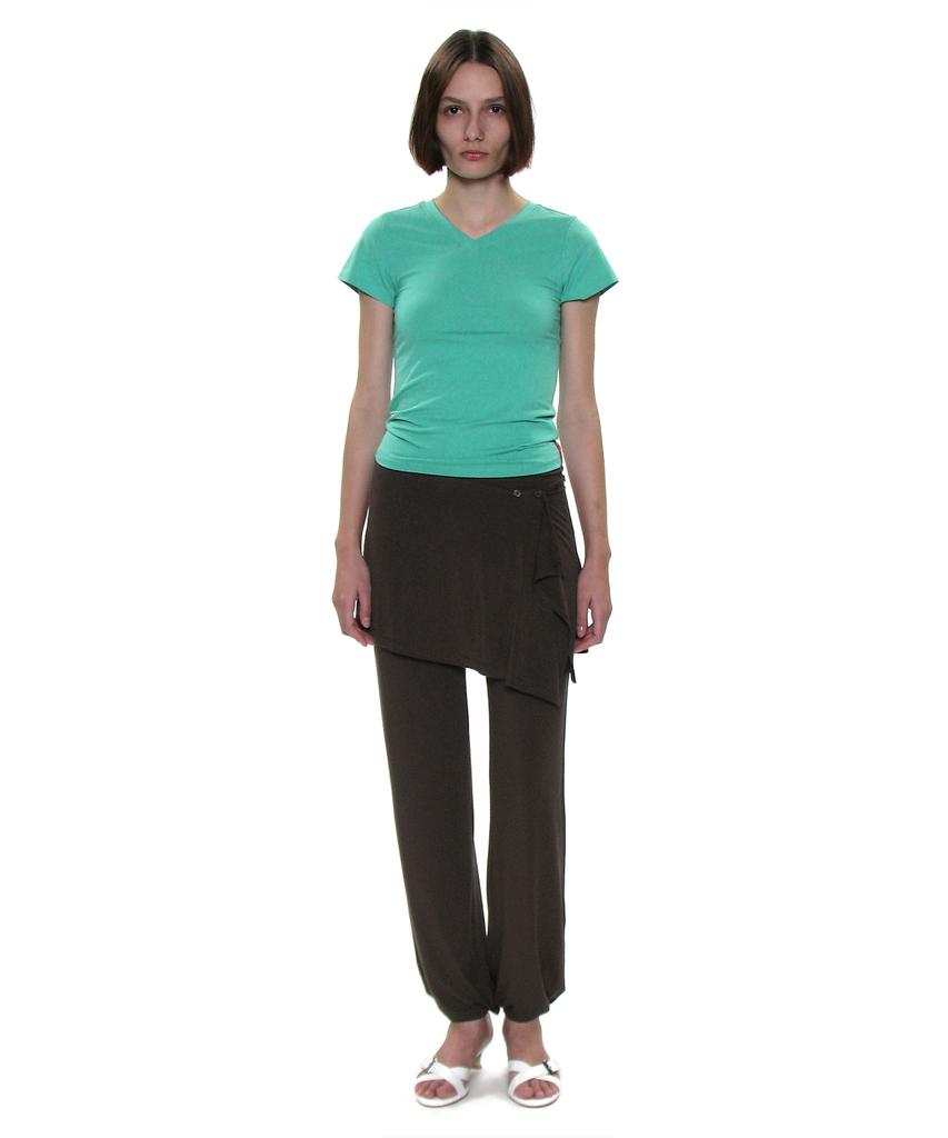 PARTIMENTO WOMEN Pwc V-Neck Baby Tee_Emerald