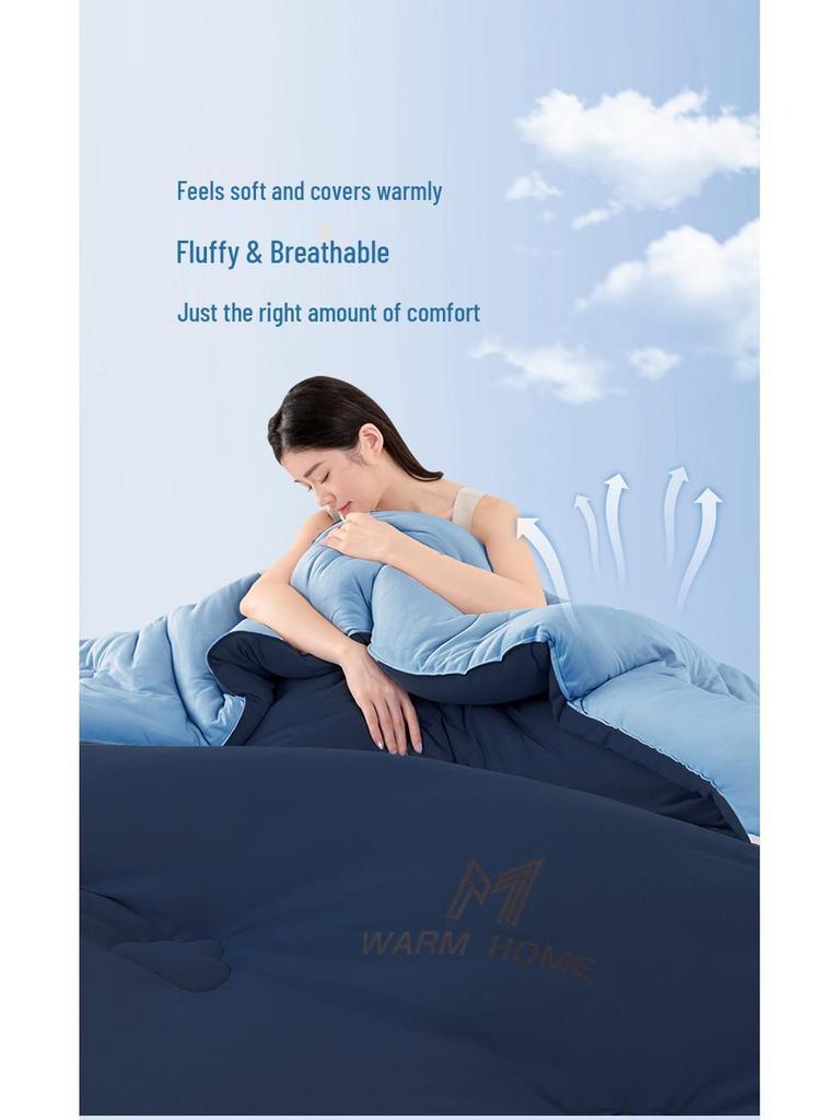 Knitted Cotton Cloud Quilt: Deep Sleep, Warm & Soft for All Seasons