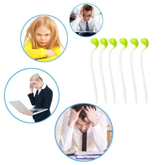 

20 шт. Игрушка-антистресс в виде ростка фасоли, для подростков и взрослых, имитация ростка фасоли, эластичная сенсорная игрушка, мягкая термопластичная резина, успокаивающая игрушка-антистресс в виде ростка фасоли зелёный