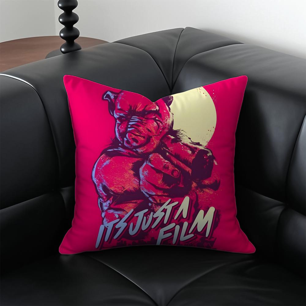 Spiel HHotline Miami Kissenbezug Kissenhülle Milbenschutz Unsichtbarer Reißverschluss seidiger Plüschkissen