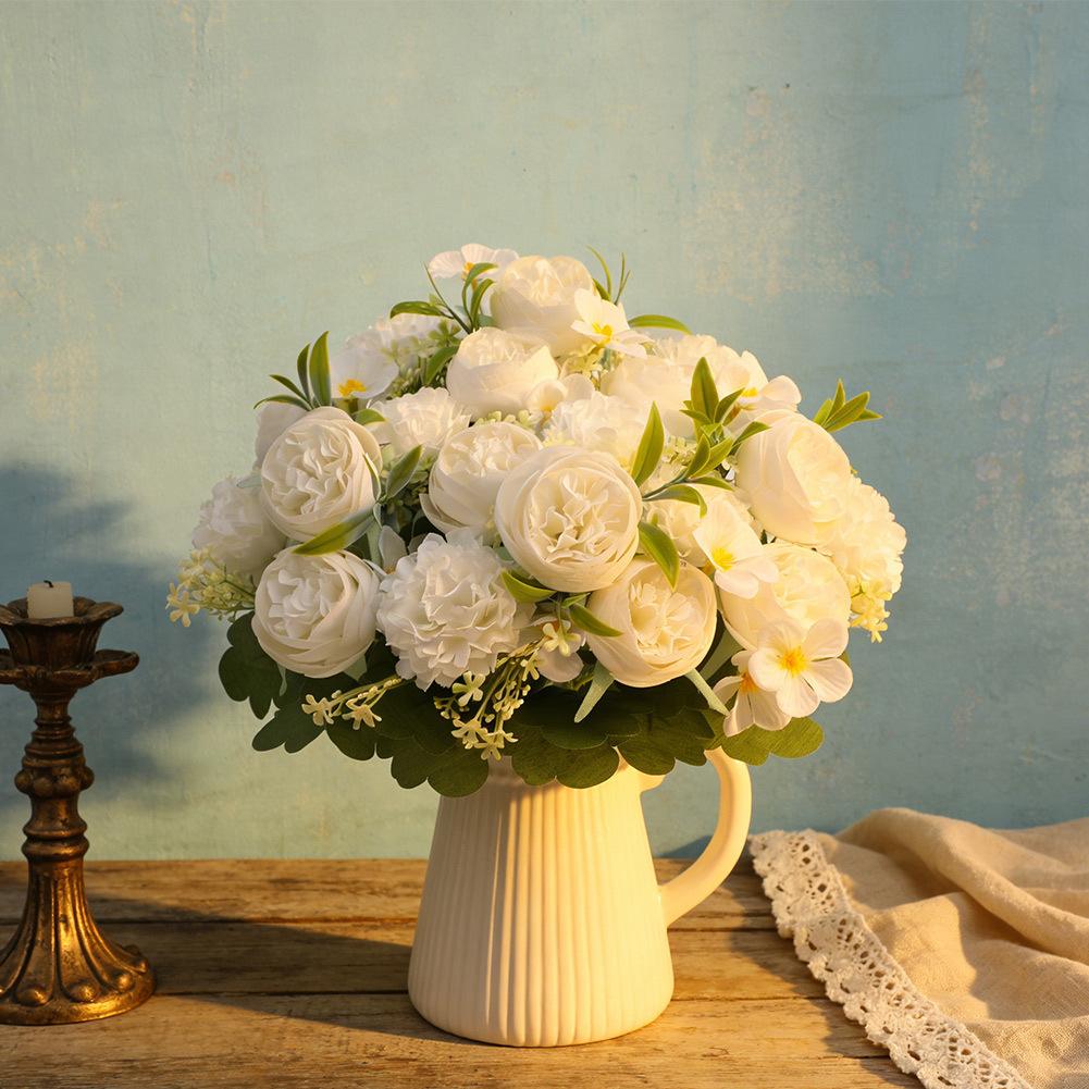For Forest-Style Artificial Peony Bouquet for Bridesmaids and Photographers Requiring Consistent Floral Appearance Events