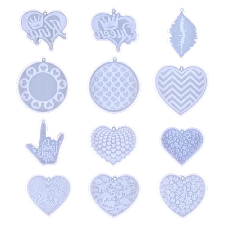 Valentines Day Theme Pendant Moulds Keychain Mold Clay Mould Jewelry Making Tool 1 чистый