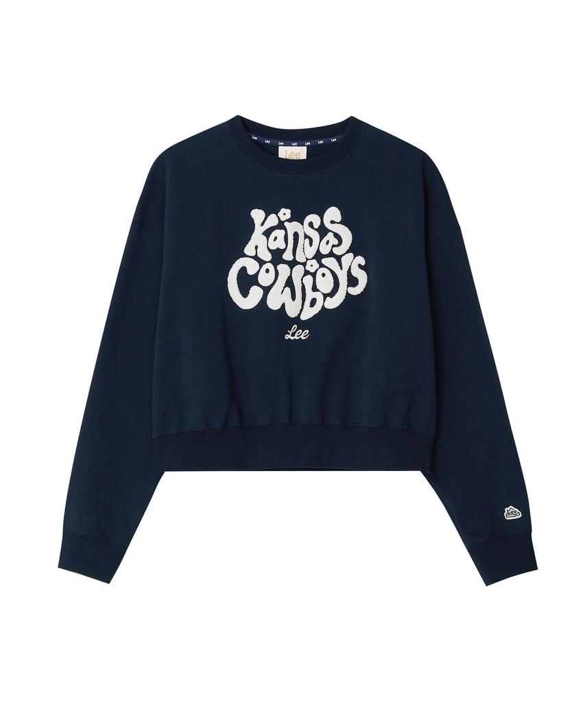 LEE Women Kansas Boucle Logo Sweatshirt Navy