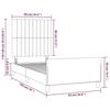 VidaXL Bed Frame with Headboard Dark Green 90x190 Cm Velvet3125852