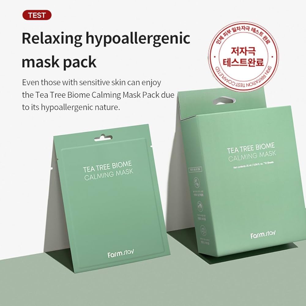 

Farm Stay Tea Tree Biome Calming Mask 10ea + RANDOM GIFT