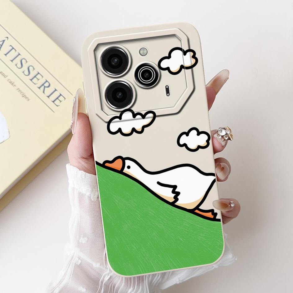 Pova 6 Case For Tecno Pova 6 Pro 5G Silicone Cover Cute Dinosaur Panda Camera Lens Protector Bumper For Tecno Pova6 Pro LI9 Capa