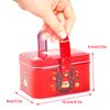 1 Pcs Christmas Gift Box With Handle Tinplate Candy Cookie Packaging Box Containers Kids  Year Gift Decor Xmas Party Supplies