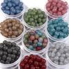 20pcs/lot 12mm Gypsophila Resin Beads Colorful Glitter Beads Round Loose Spacer Beads For Jewelry Making DIY Necklace Bracelet