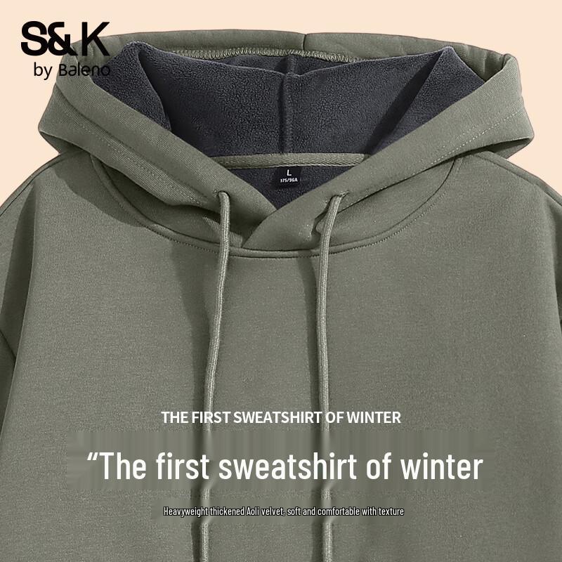 Baleno Men's Heavyweight Fleece Lined Hooded Sweatshirt