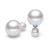 Elegant Double Sided Pearl Earrings With Front And Back Pearl Stud Earrings - 925 Sterling Silver Jewelry
