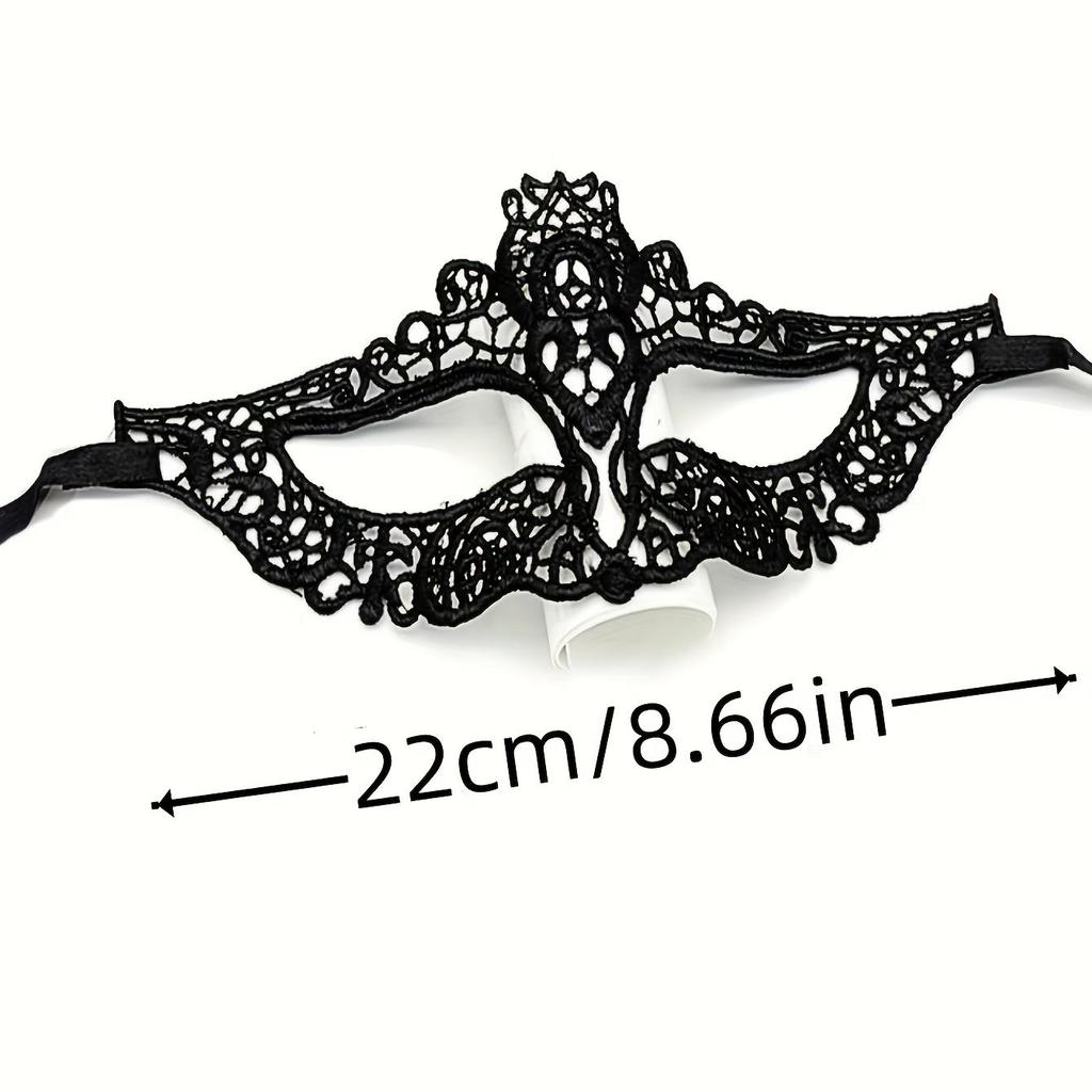 1 unidad de máscara para ojos con encaje negro, sexy y misteriosa, para fiestas de parejas de mujeres adultas.