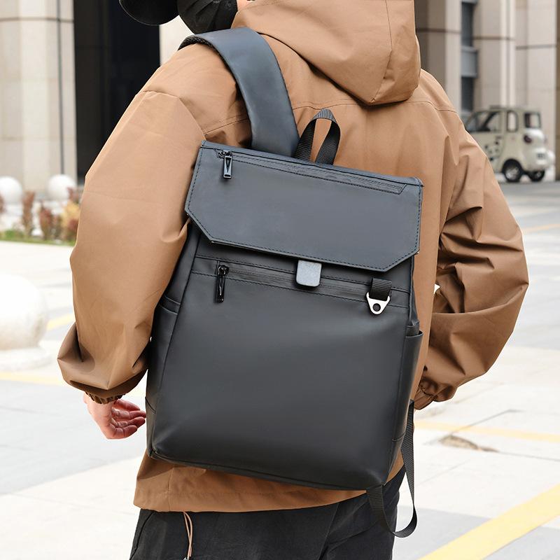 Schoolbag Backpack Korean Flip Backpack Men's Business Computer Bag Leisure Outdoor Sports Travel Student Backpack