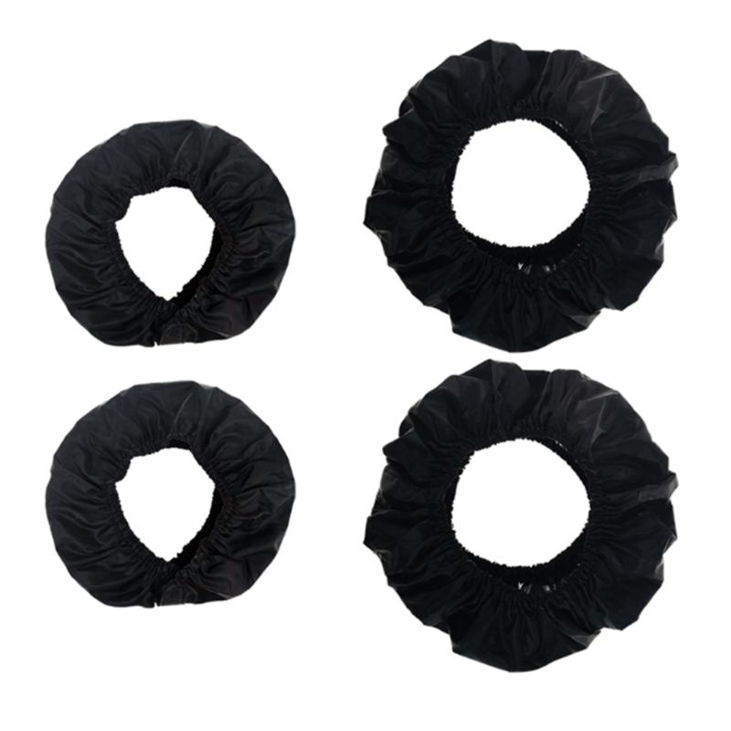 Set of 4pcs Strollers Wheel Protectors Sleeve for Baby Pushchairs, Nonslip Wheel Protetive Cover Dustproof Black Case