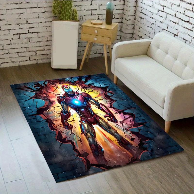 

Iron Man themed print rug, suitable for entryways, balconies, living rooms, and bedrooms. 60x90cm