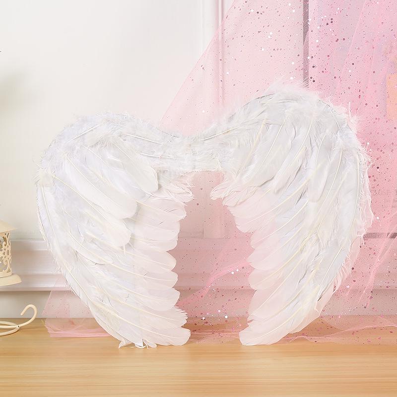Performance Photography Natural Soft Angel Wings Feather Costume Prop for Halloween