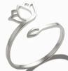 Wholesale High End Waterproof Three-dimensional M Letter Hollow Stainless Steel Finger Ring Trendy for Women Personalize Jewelry