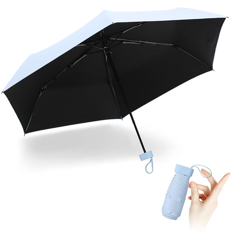 

parasol folding umbrella [240g lighter, UPF50+ certified, 6-bone glass fiber reinforced] folding umbrella compact lightweight small UV cut 100