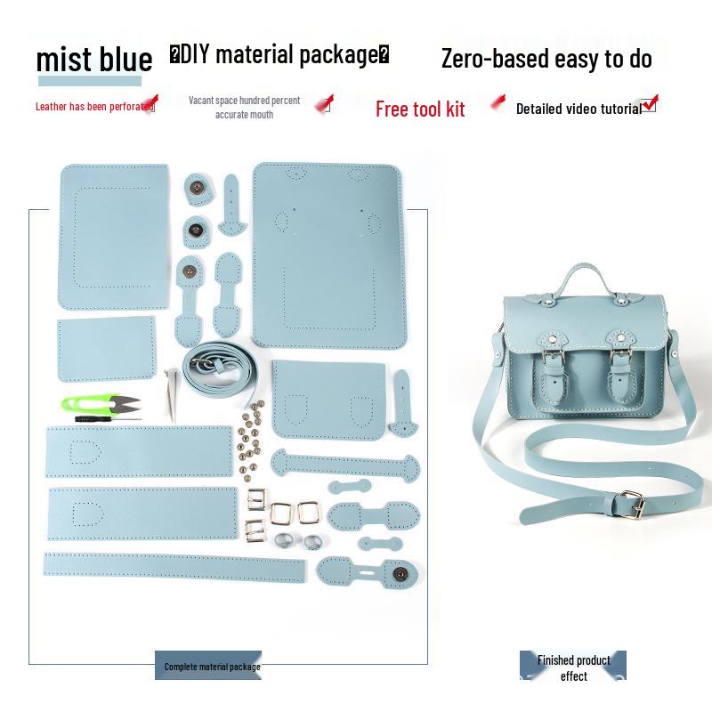DIY Handmade Small Cambridge Crossbody Bag Kit: Knitting Needle, Thread & Tutorial Included