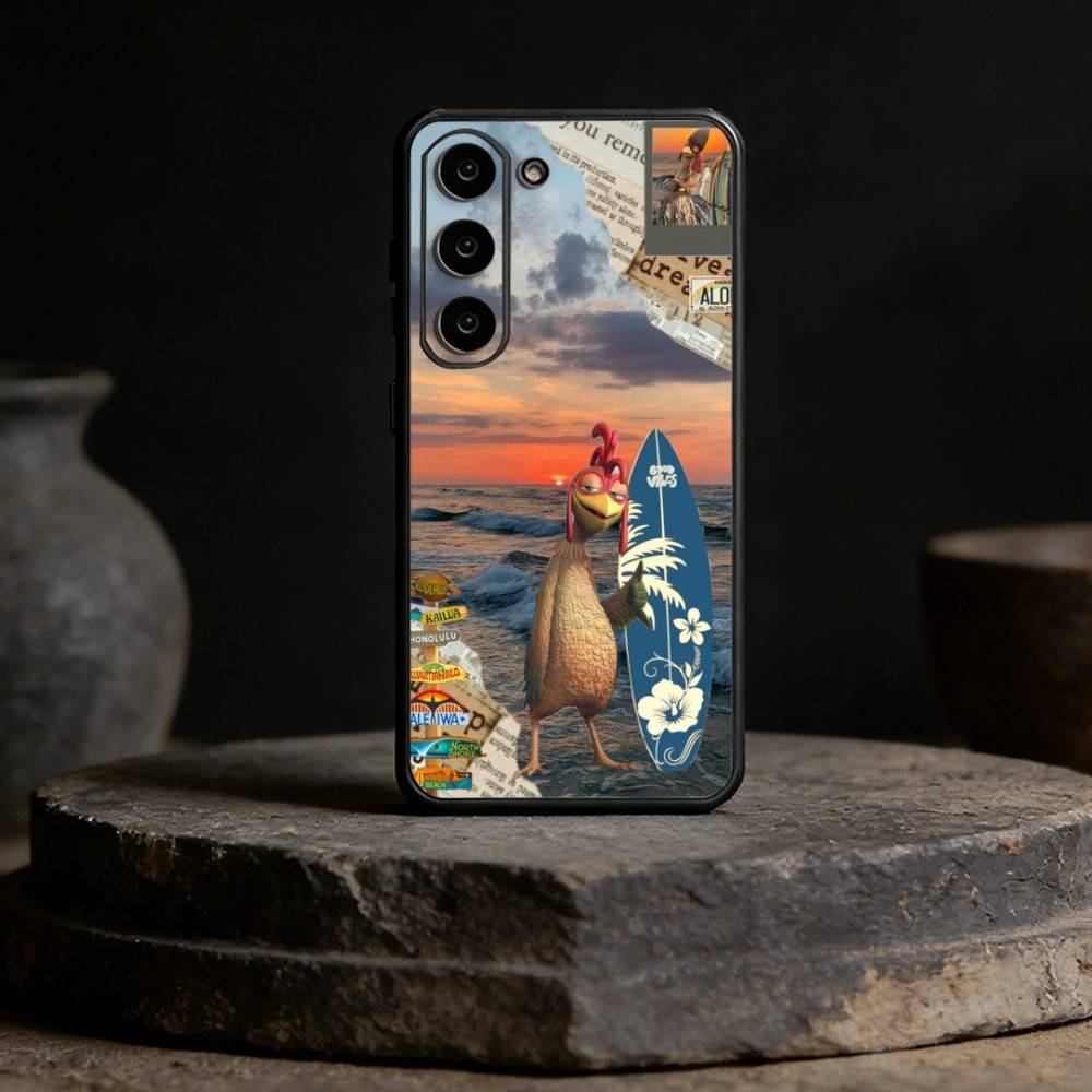 FUNNY C-Chicken J-Joe Surf Phone Case For Samsung Galaxy A91,80,73,72 ,71,53,52,32 ,31,22,21s,20,Soft Black Case Samsung a73 5g