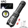 P900 LED Tactical Flashlight, High-Power Zoomable Handheld Torch, 1200mAh Rechargeable Lithium Battery, USB Charging for Camping