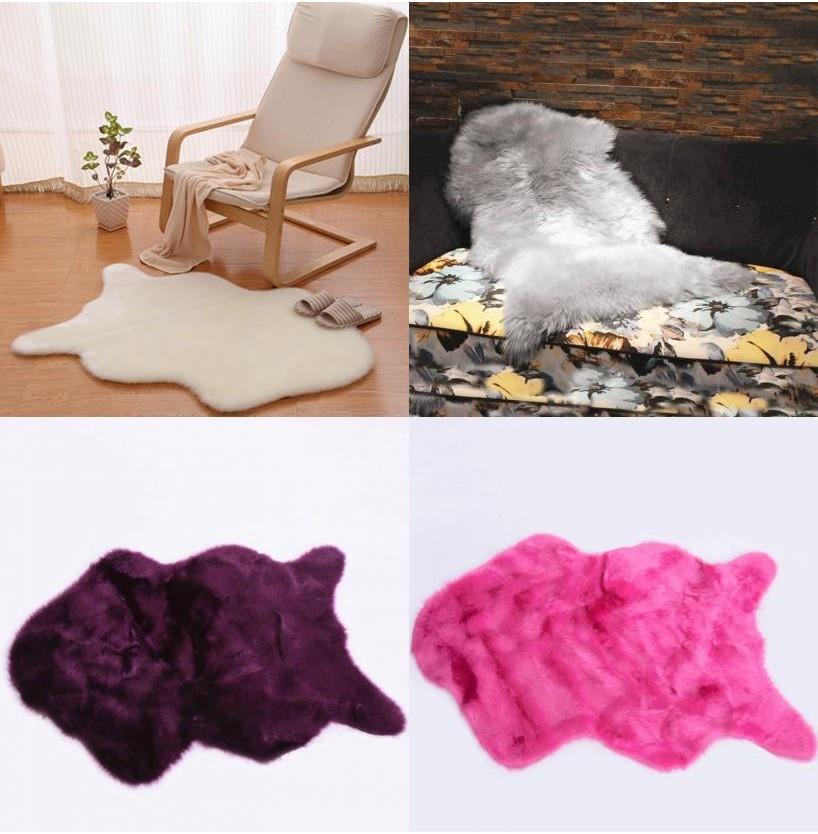 Premium Quality Soft Fluffy Wool Sheepskin Mat For Cozy Bedroom Decor And Comfort