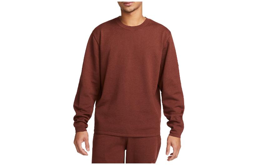 Nike Sweatshirts Men s Brown Crew Neck Moderate Other DV9974-231 XL